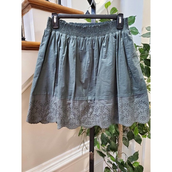 14th & Union Women's Gray 100% Cotton Comfort Waist A-Line Skirts Size Small - Picture 1 of 10